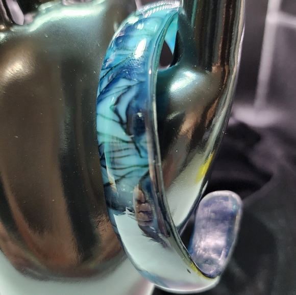 Stained Glass Mystic Night Cuff Fused Bracelet - Picture 3 of 9